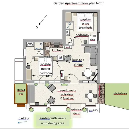 Garden Apartment, Cortijo Fruitful Hills Appartement *